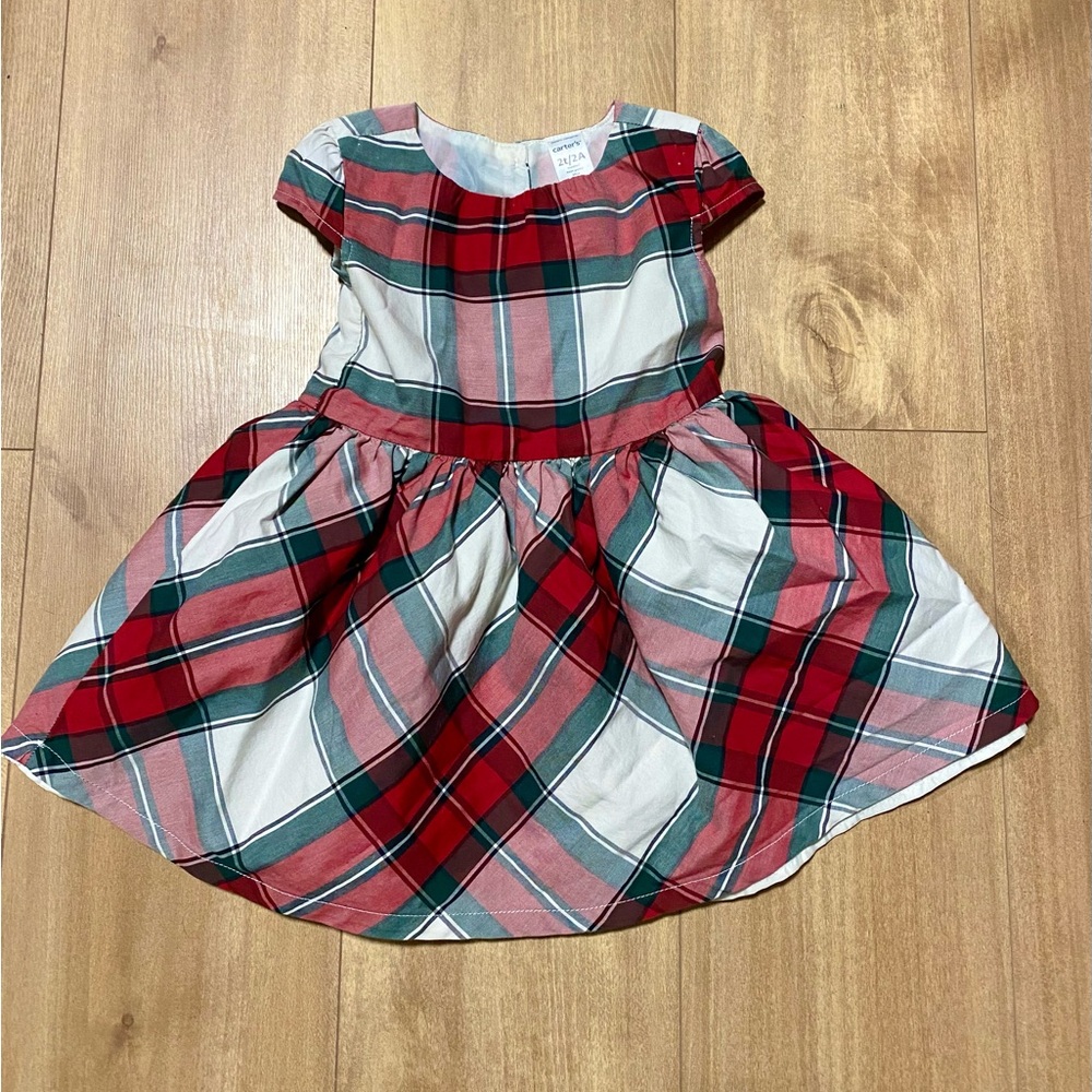 CARTERS Red Plaid Festive Holiday Dress 2T Girls Christmas Special
Occasion